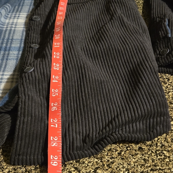 Love Tree Women's L Reversible Wide Wale Corduroy and Flannel Shacket Pockets - Picture 9 of 16